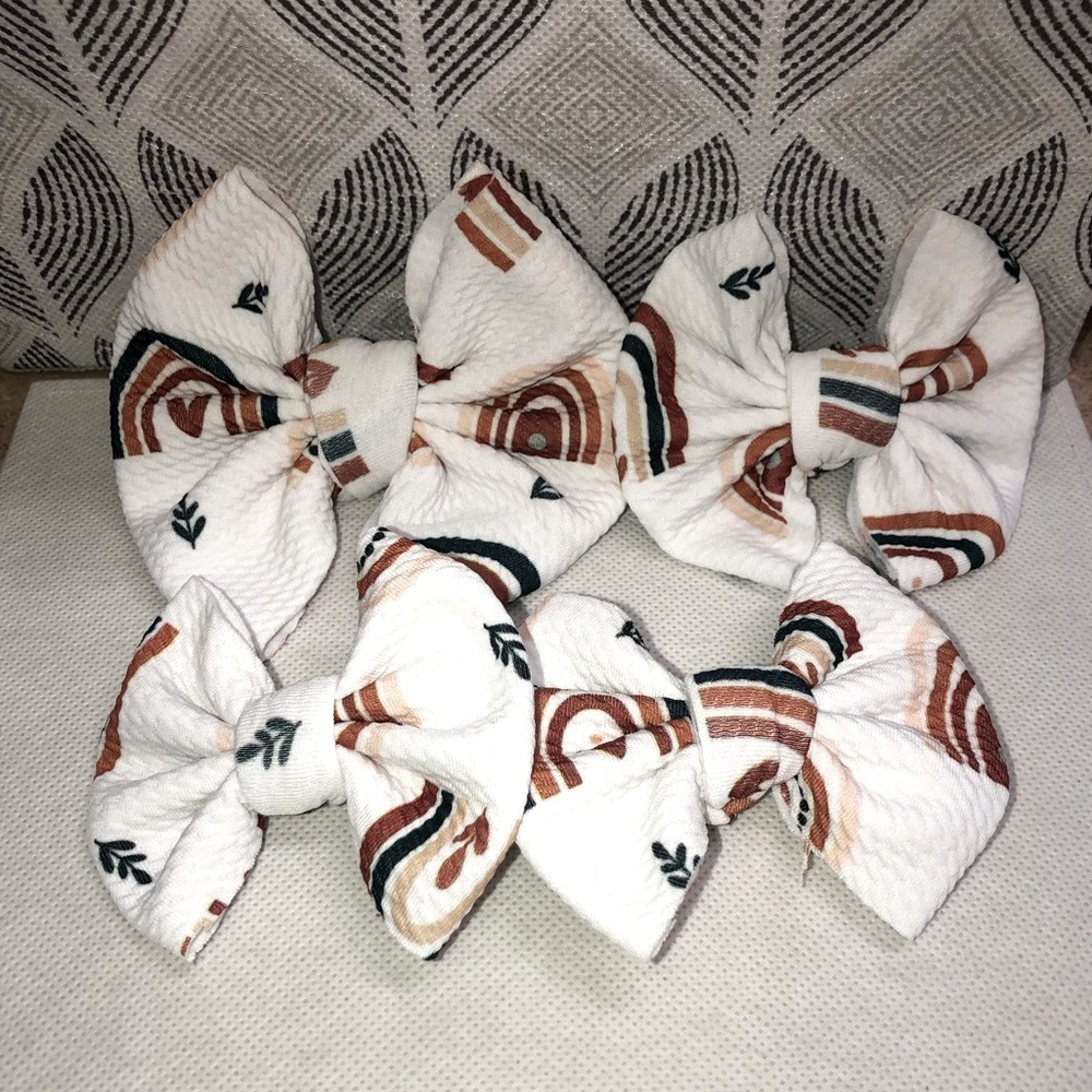 Toddler girl fabric bow